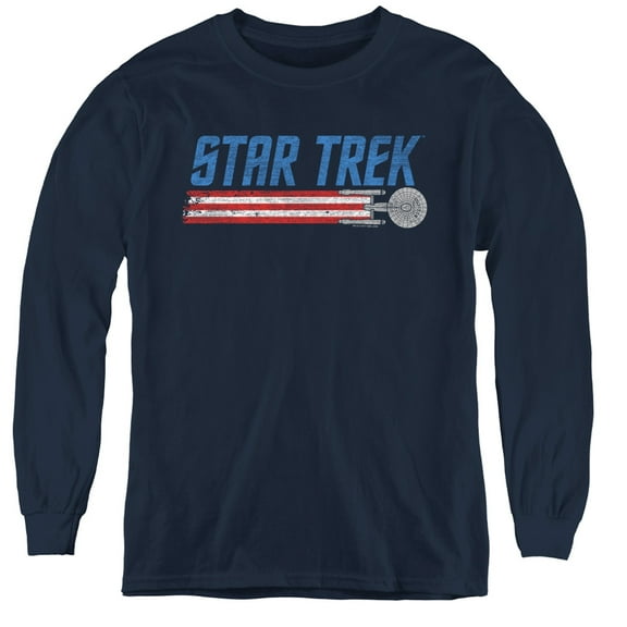 Star Trek - Americana Enterprise - Youth Long Sleeve Shirt - Medium