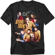 Star Trek Mens At The Controls T-shirt X-Large Black