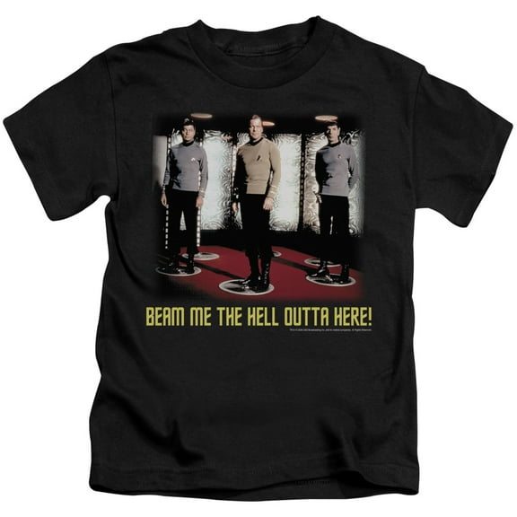 Star Trek Beam Me Out Youth 18/1 T-Shirt Black