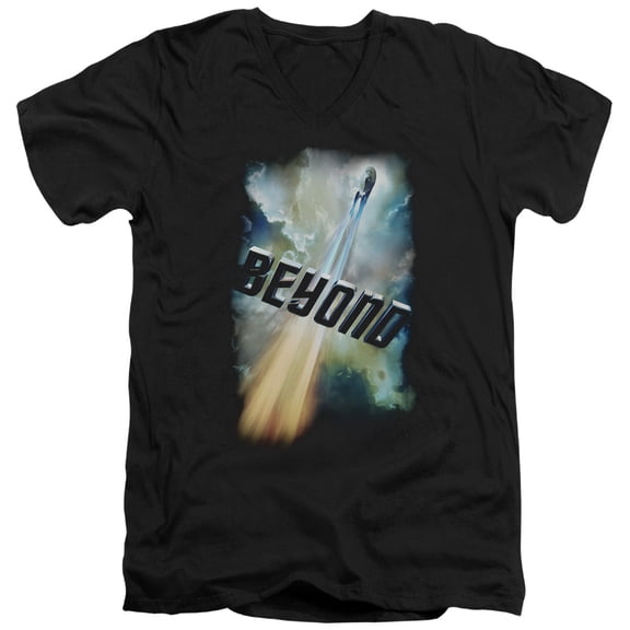 Star Trek Beyond Beyond Poster Adult V-Neck 30/1 T-Shirt Black