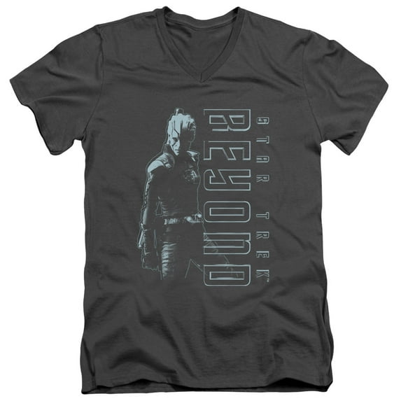 Star Trek Beyond Jaylah Adult V-Neck 30/1 T-Shirt Charcoal