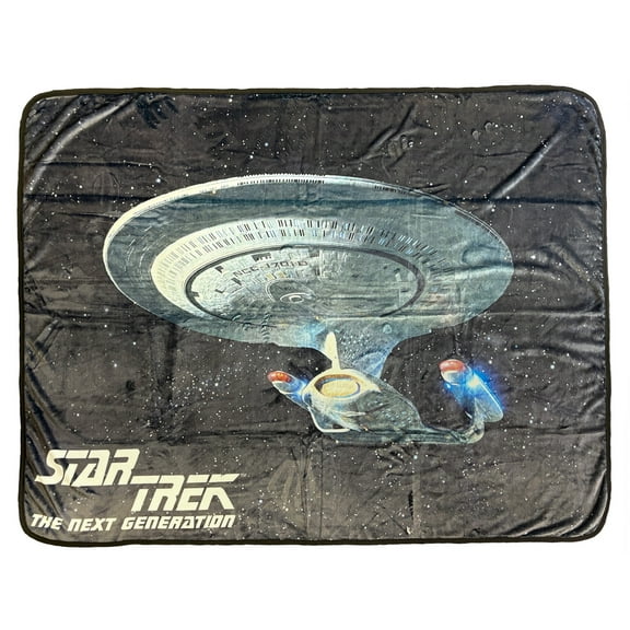 Star Trek Blanket The Next Generation USS Enterprise Fleece Throw 45" X 60"