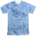 thumbnail image 1 of Star Trek Men's Blue Print Sublimation T-shirt XX-Large White, 1 of 2