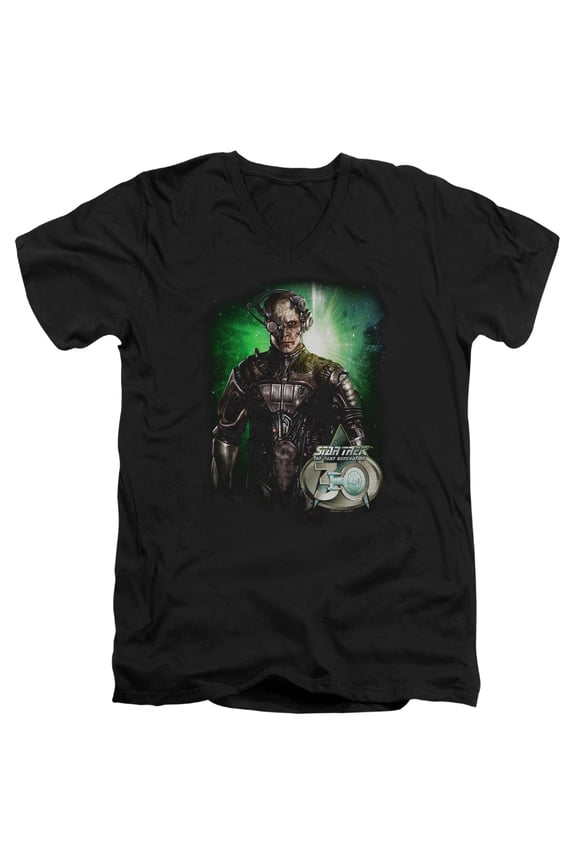 Star Trek - Borg 30 - Slim Fit V Neck Shirt - Large