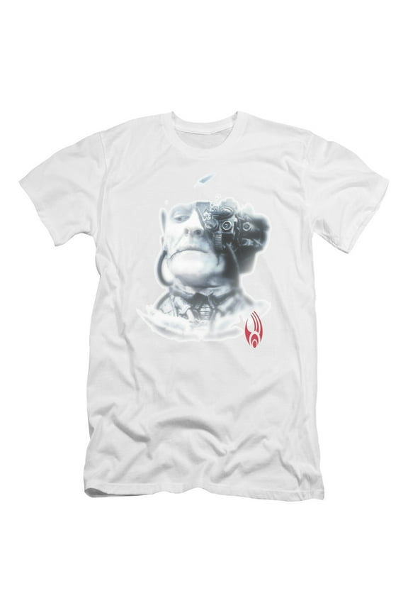 Star Trek Borg Head Premium Canvas Adult Slim Fit 30/1 T-Shirt White