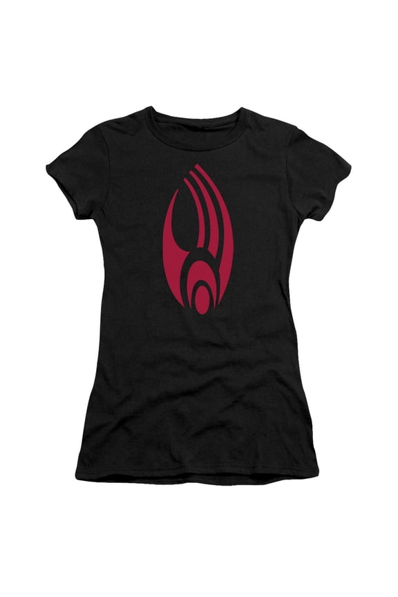 Star Trek Borg Logo Junior Women's Sheer T-Shirt Black