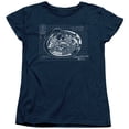 thumbnail image 1 of Star Trek Bridge Prints Women's T-Shirt Navy, 1 of 1
