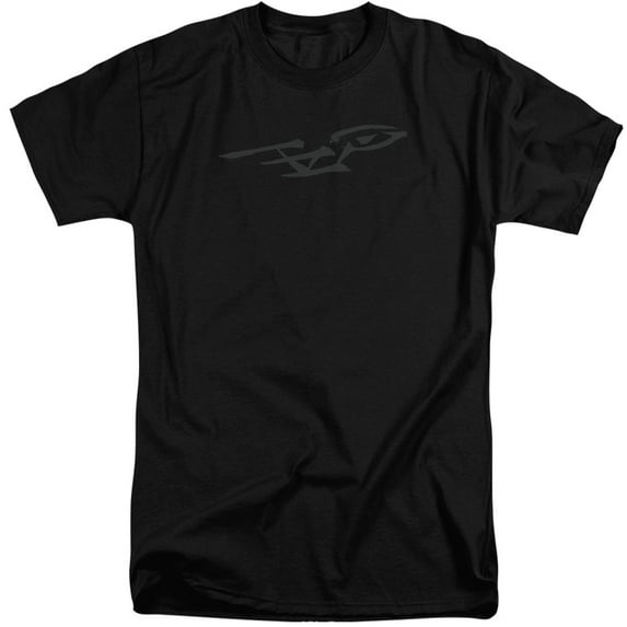 Star Trek Bushwork Enterprise Adult Tall T-Shirt Black