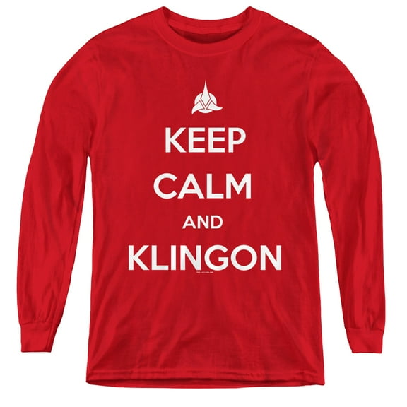 Star Trek - Calm Klingon - Youth Long Sleeve Shirt - Small