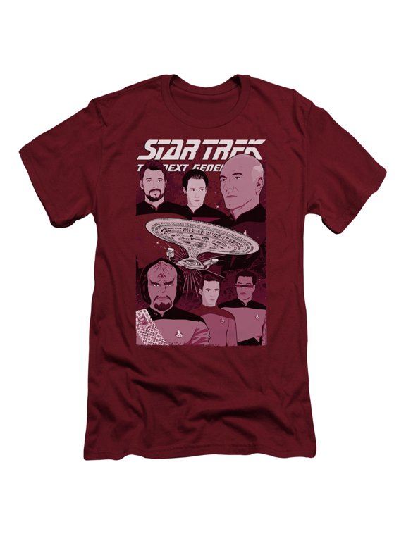 Star Trek Captain And Crew Mens Slim Fit Shirt