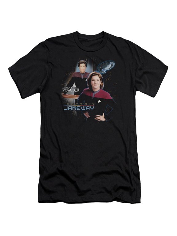 Star Trek Captain Janeway Adult 30/1 T-Shirt Black