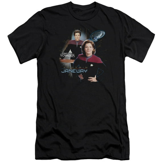 Star Trek - Captain Janeway - Premium Slim Fit Short Sleeve Shirt - X-Large