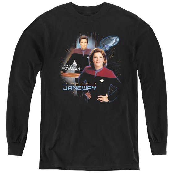 Star Trek - Captain Janeway - Youth Long Sleeve Shirt - Medium