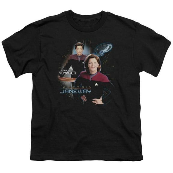 Star Trek - Captain Janeway - Youth Short Sleeve Shirt - Medium