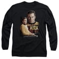 thumbnail image 1 of Star Trek-Captain Kirk - Long Sleeve Adult 18-1 Tee - Black- Small, 1 of 1