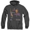 thumbnail image 1 of Star Trek Captain Sisko Adult Heather Hoodie Sweatshirt Black, 1 of 1