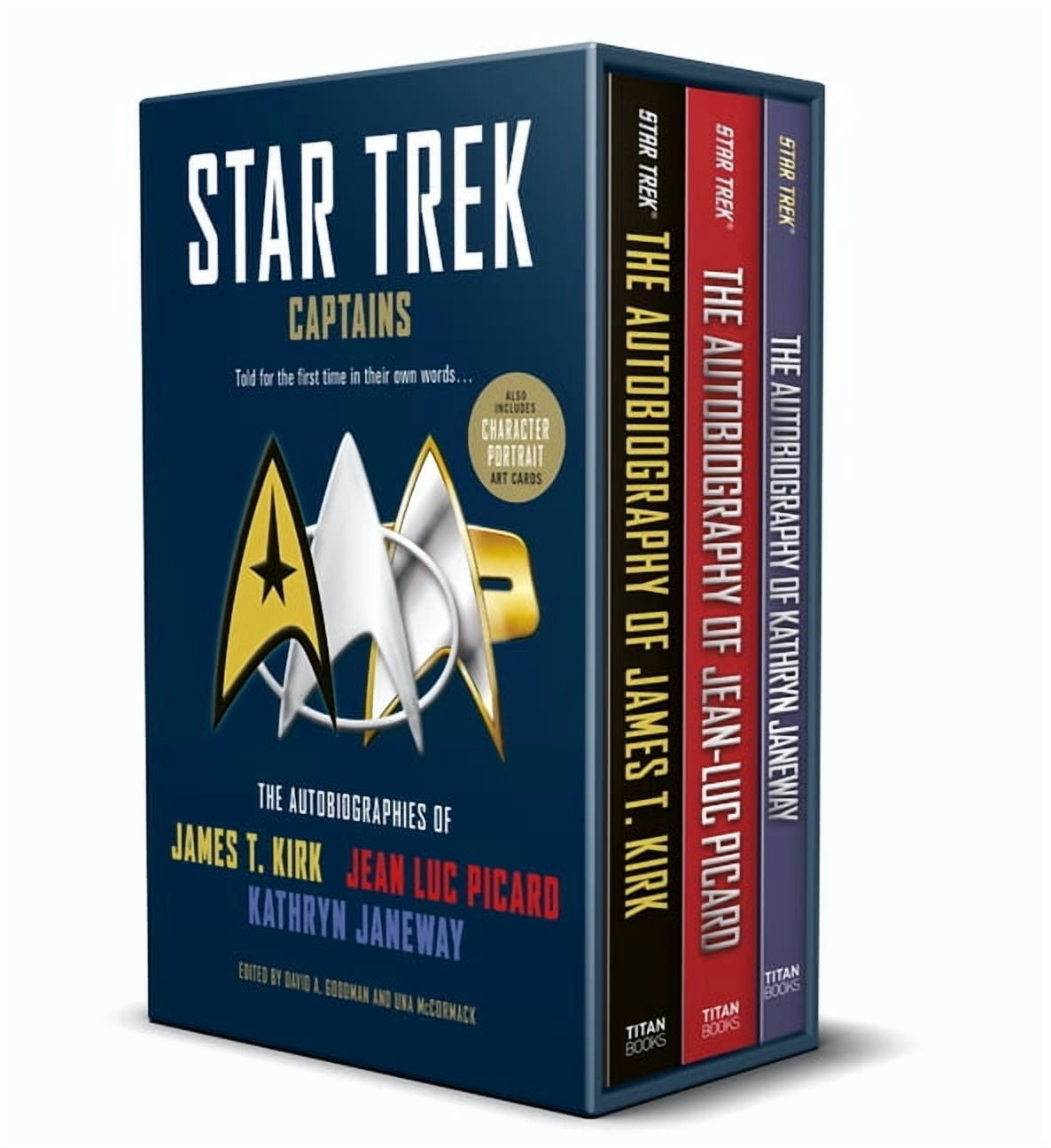 Star Trek Captains - The Autobiographies: Boxed Set with Slipcase and Character Portrait Art of Kirk, Picard and Janeway, (Paperback)