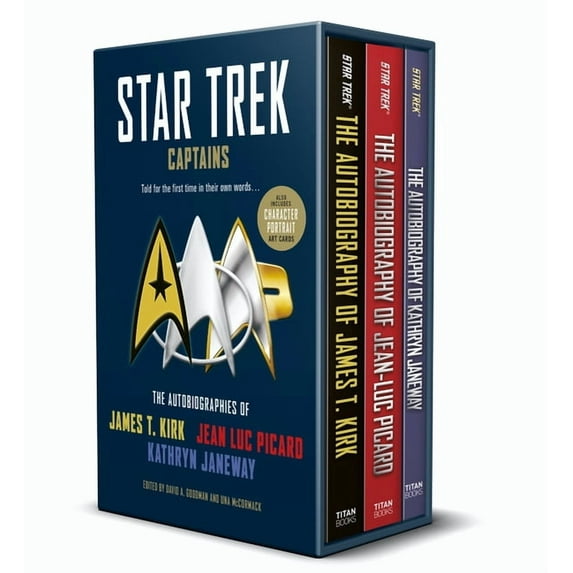 Star Trek Captains - The Autobiographies: Boxed Set with Slipcase and Character Portrait Art of Kirk, Picard and Janeway, (Paperback)
