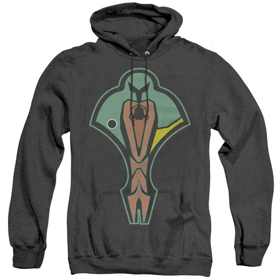 Star Trek Cardassian Logo Adult Heather Hoodie Sweatshirt Black