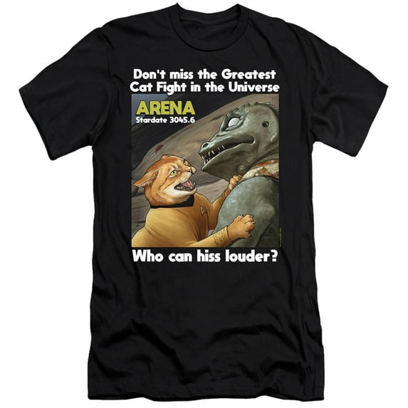 Star Trek - Cat Fight - Premium Slim Fit Short Sleeve Shirt - Medium