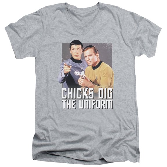Star Trek - Chicks Dig - Slim Fit V Neck Shirt - X-Large