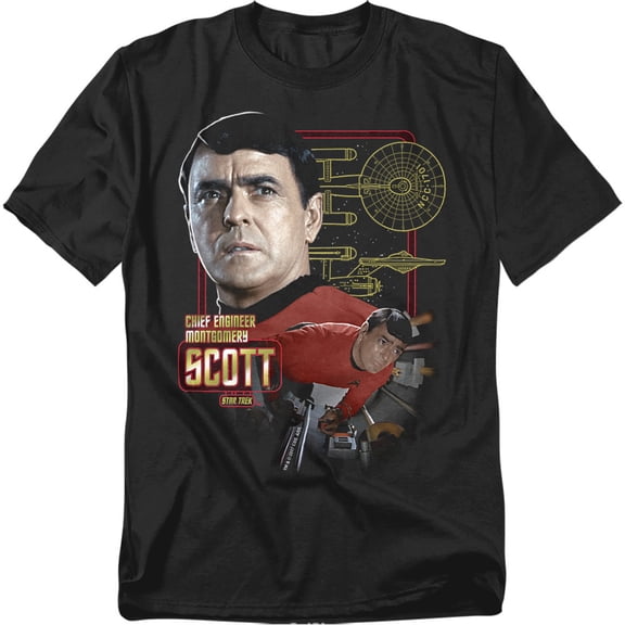Star Trek Men's Chief Engineer Scott T-shirt XX-Large Black