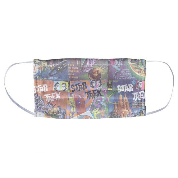 Star Trek Classic Comics Pattern 1-Ply Reusable Face Mask Covering, Unisex