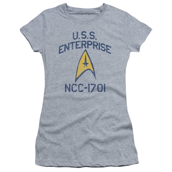 Star Trek Collegiate Arch Junior Women's Sheer T-Shirt Athletic Heather