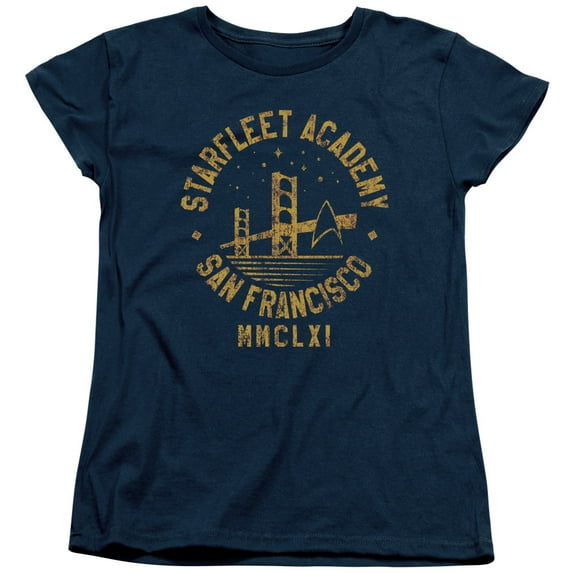Star Trek Collegiate Bridge Women's T-Shirt Navy