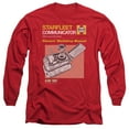 thumbnail image 1 of Star Trek Comm Manual Long Sleeve Adult 18/1 T-Shirt Red, 1 of 1