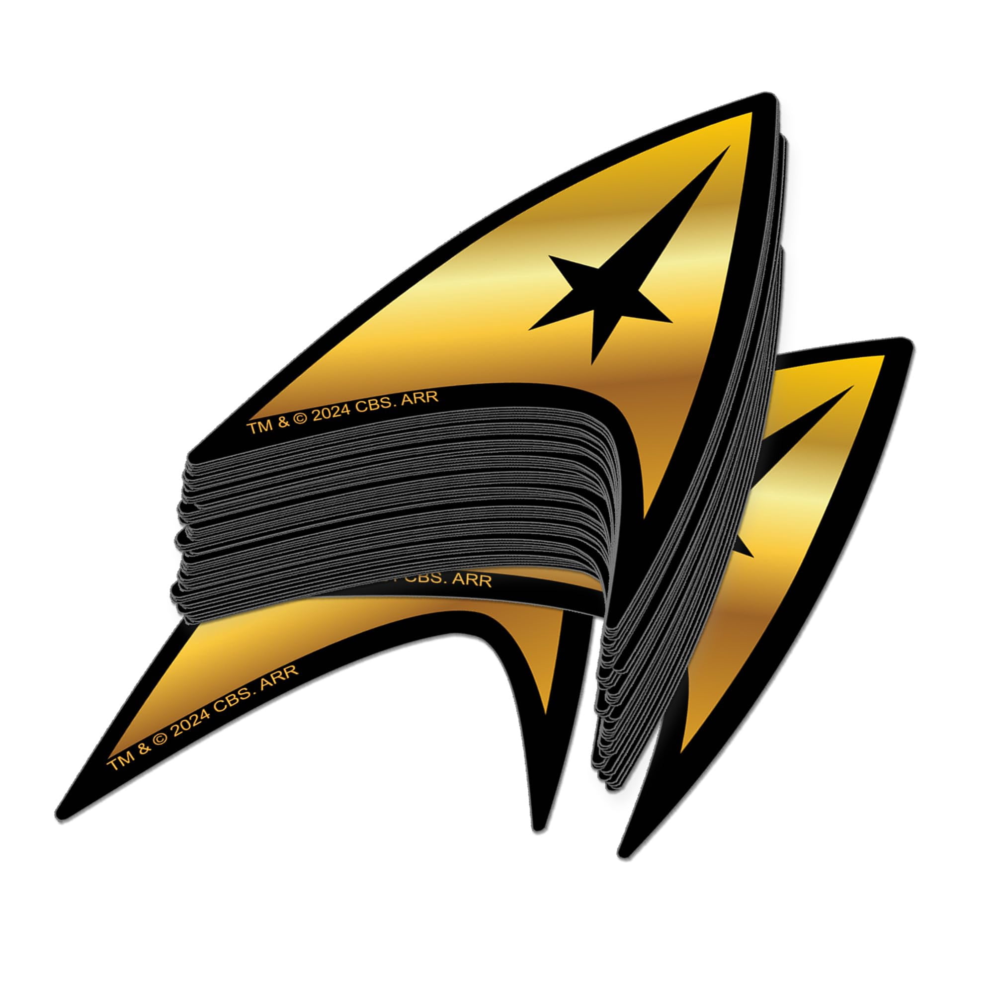 Star Trek Command Insignia 50ct Vinyl Large Deluxe Stickers Variety ...