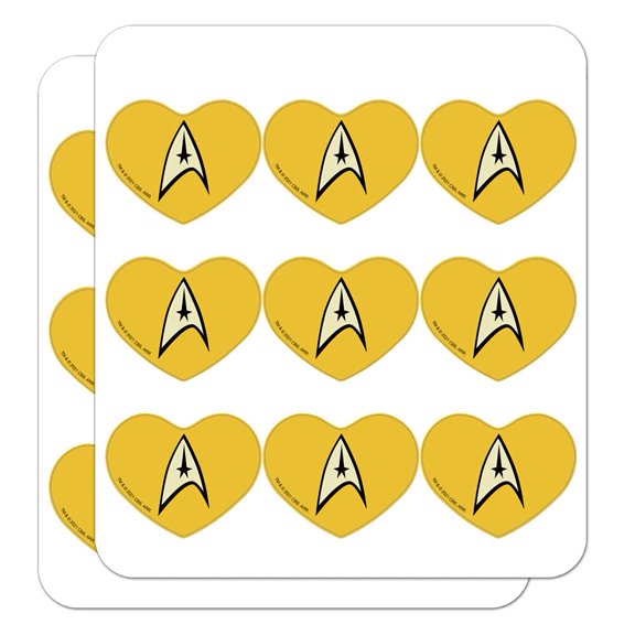 Star Trek Command Shield Heart Shaped Planner Calendar Scrapbook Craft Stickers