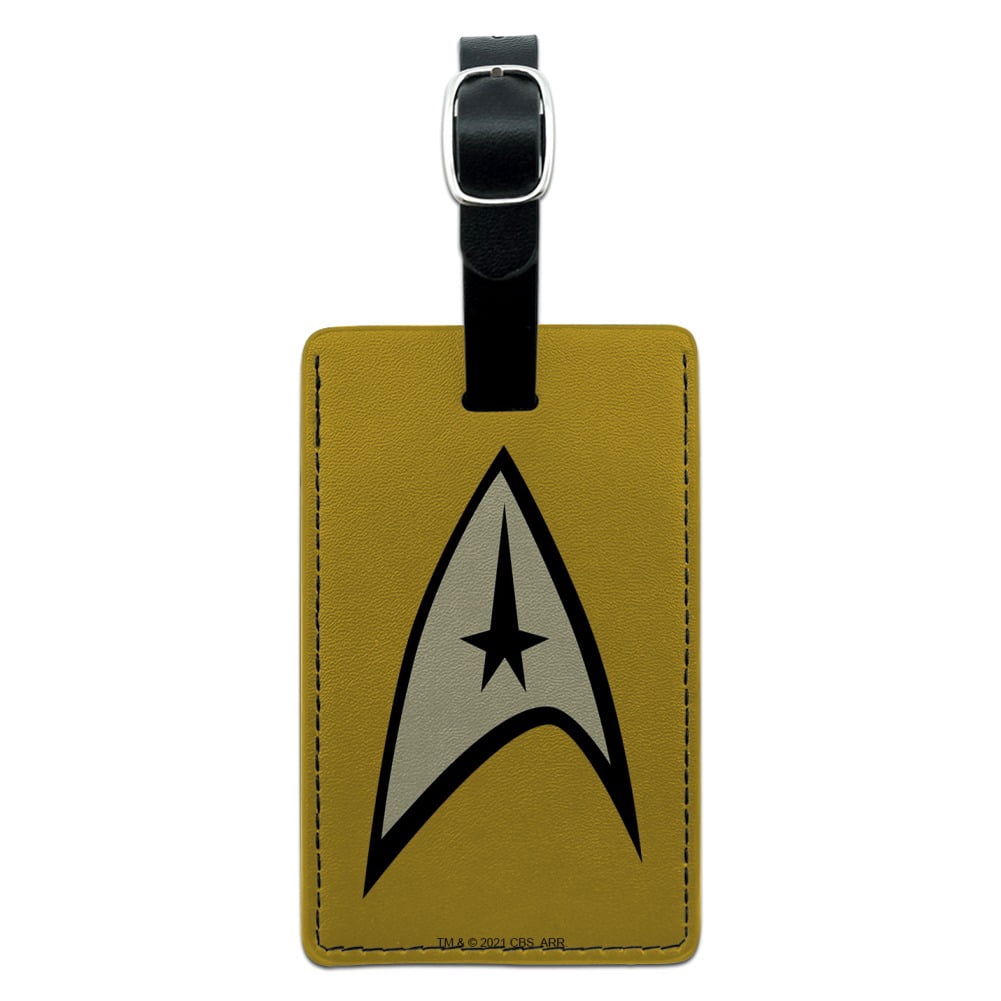 Star Tree Tag Star Trek Command Shield Rectangle Leather Luggage Card Suitcase Carry ...