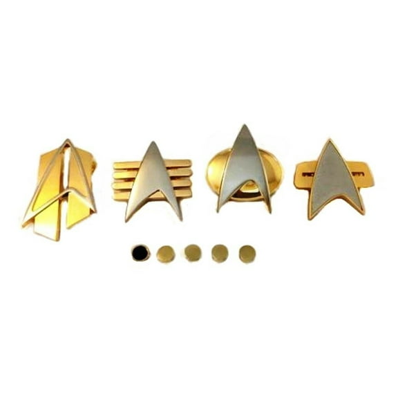 Star Trek Communicator Full Size Pins and Pip Set of 9 Pins