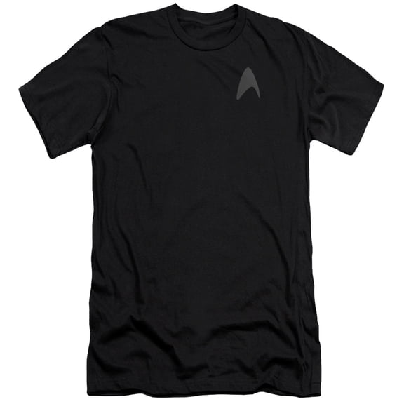Star Trek Darkness Command Logo Adult 30/1 T-Shirt Black