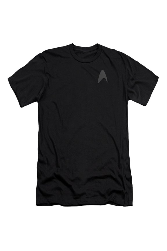 Star Trek Darkness Command Logo Adult 30/1 T-Shirt Black