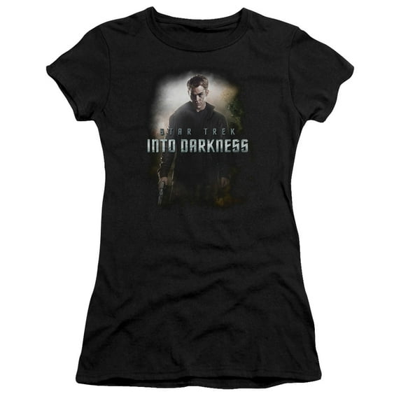 Star Trek - Darkness Kirk - Juniors Teen Girls Cap Sleeve Shirt - Medium