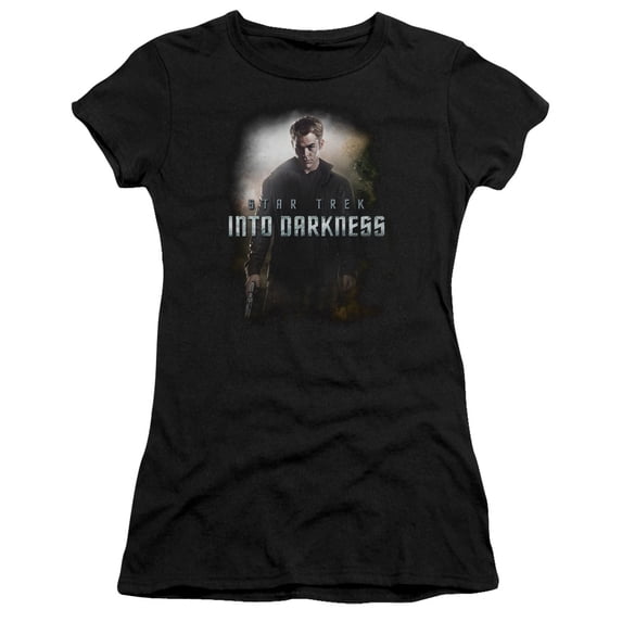 Star Trek - Darkness Kirk - Juniors Teen Girls Cap Sleeve Shirt - X-Large
