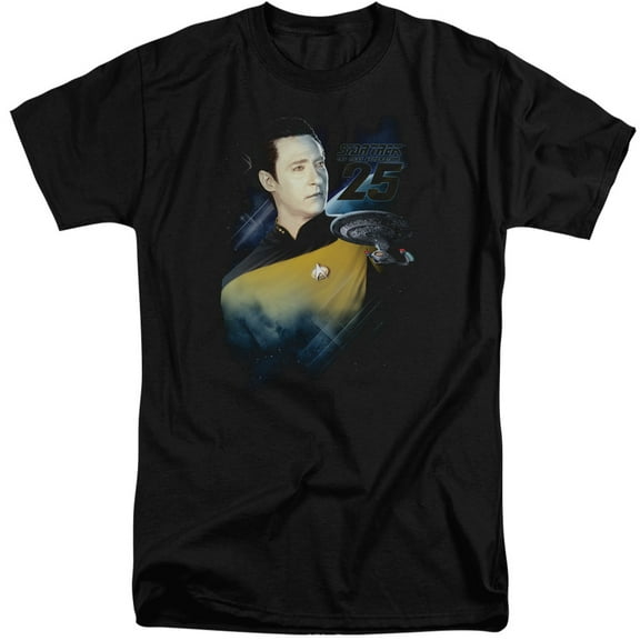 Star Trek - Data 25Th - Tall Fit Short Sleeve Shirt - X-Large
