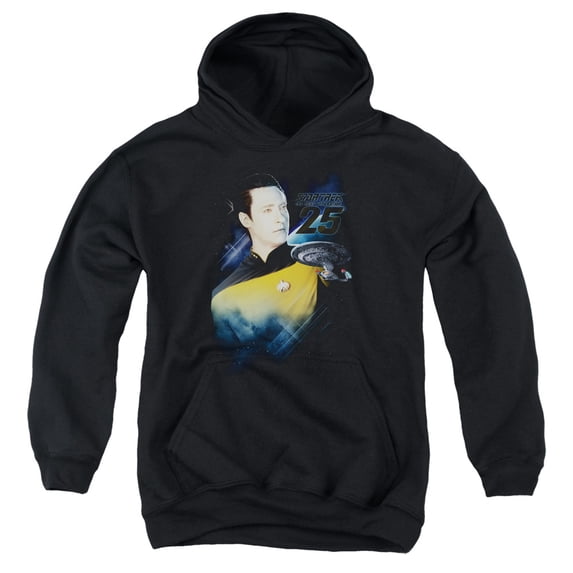 Star Trek - Data 25Th - Youth Hooded Sweatshirt - Large