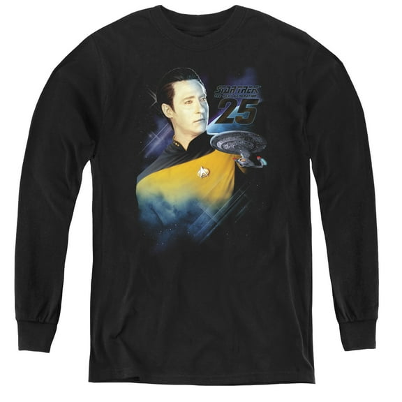 Star Trek - Data 25Th - Youth Long Sleeve Shirt - Small