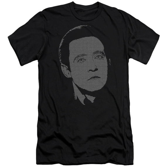 Star Trek Datas Data Premium Canvas Adult Slim Fit 30/1 T-Shirt Black