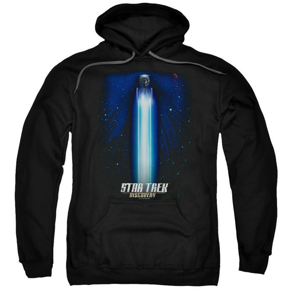 Star Trek Discovery Beams Adult Pullover Hoodie Sweatshirt Black