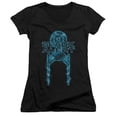 thumbnail image 1 of Star Trek Discovery Black Alert Junior Women's V-Neck T-Shirt Black, 1 of 1