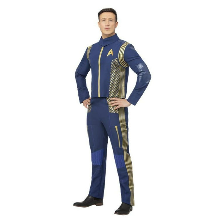 Star Trek Discovery Command Uniform Adult Blue Gold Star Trek Discovery Command Uniform Adult Blue Gold