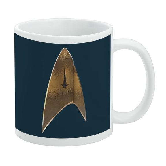 Star Trek Discovery Delta Shield Ceramic Coffee Mug, Novelty Gift Mugs for Coffee, Tea and Hot Drinks, 11oz, White