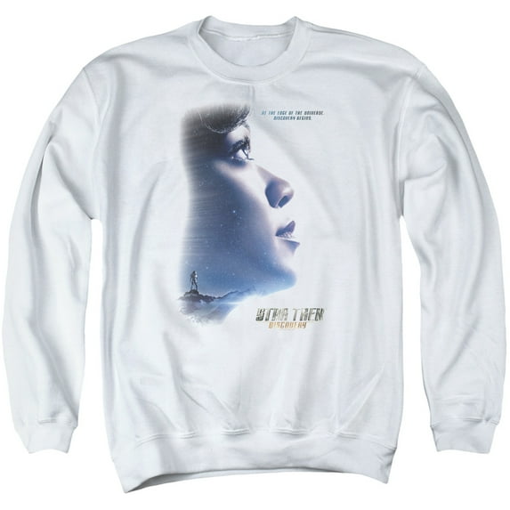 Star Trek Discovery Discovery Begins Adult Crewneck Sweatshirt White