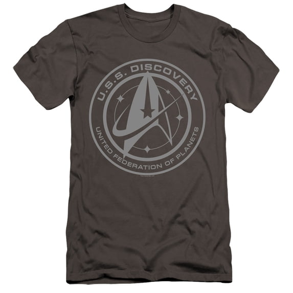 Star Trek Discovery - Discovery Crest - Premium Slim Fit Short Sleeve Shirt - Small