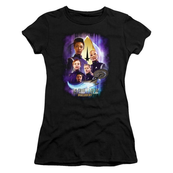 Star Trek Discovery Discoverys Finest Junior Women's Sheer T-Shirt Black
