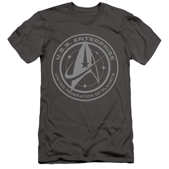 Star Trek Discovery - Enterprise Crest - Slim Fit Short Sleeve Shirt - Small